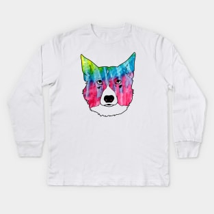 Tie Dye Doggo Kids Long Sleeve T-Shirt